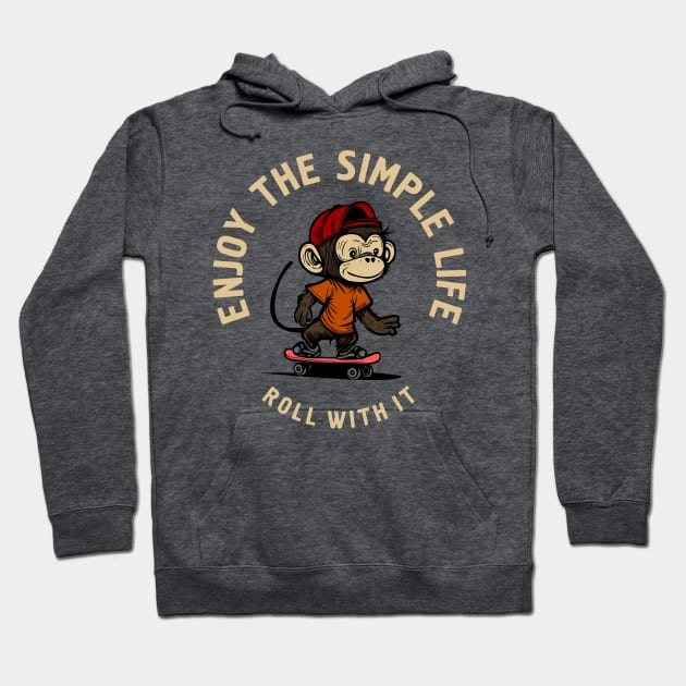 monkey skateboard Hoodie by simamba21